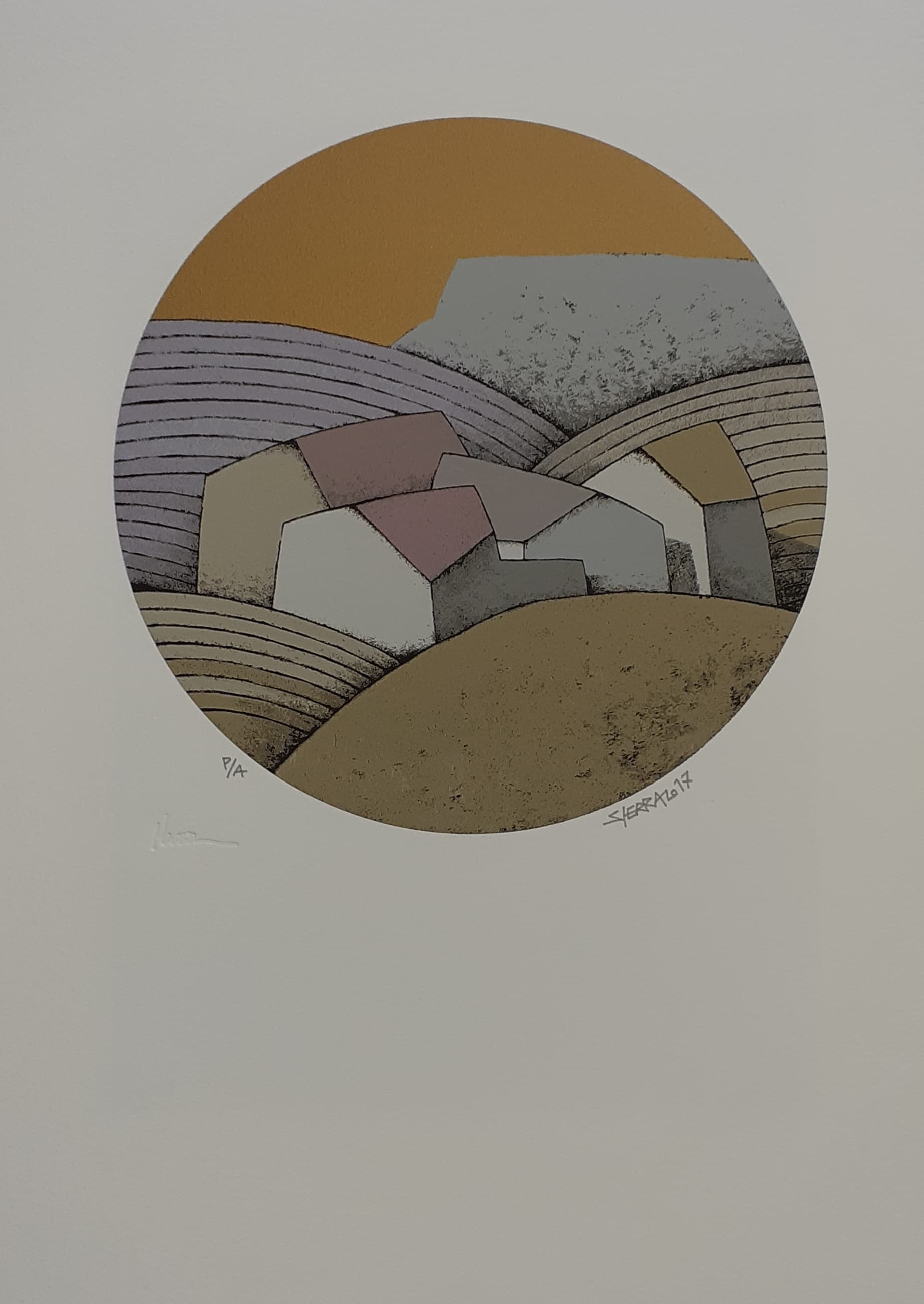Paisaje de la tierra llana, Carpeta de tres serigrafías.