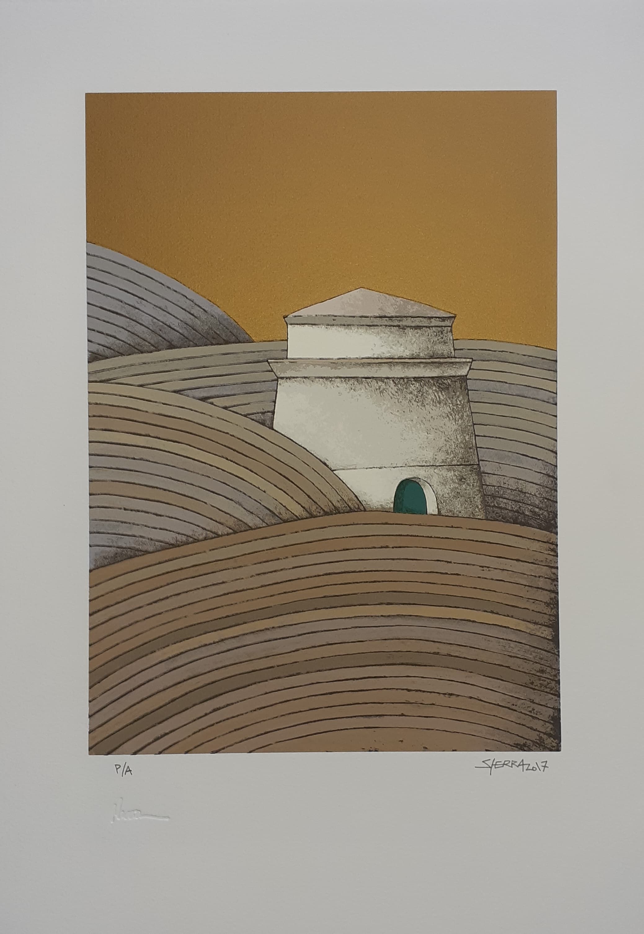 Paisaje de la tierra llana, Carpeta de tres serigrafías. - miniatura 2