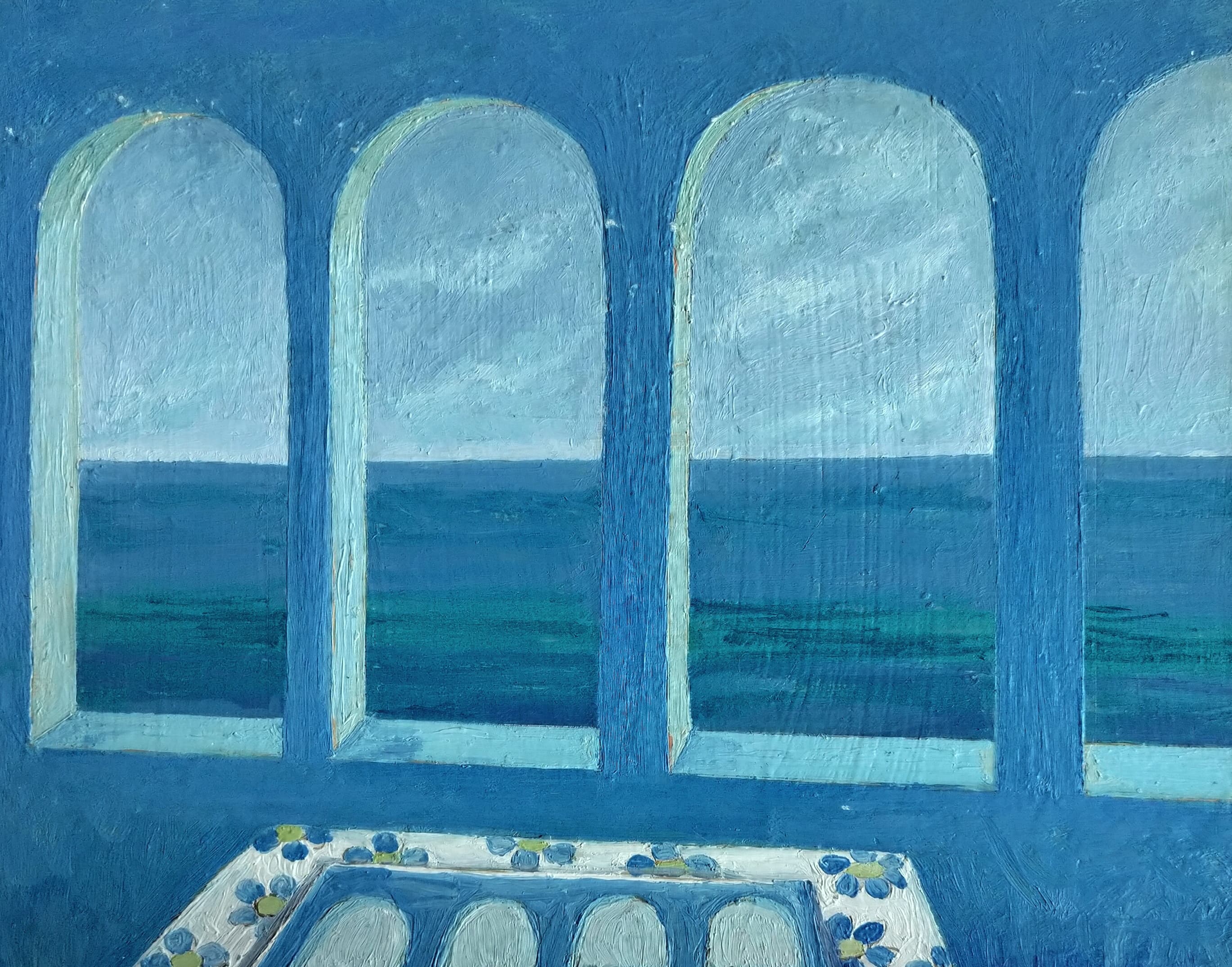 Painting on the porch