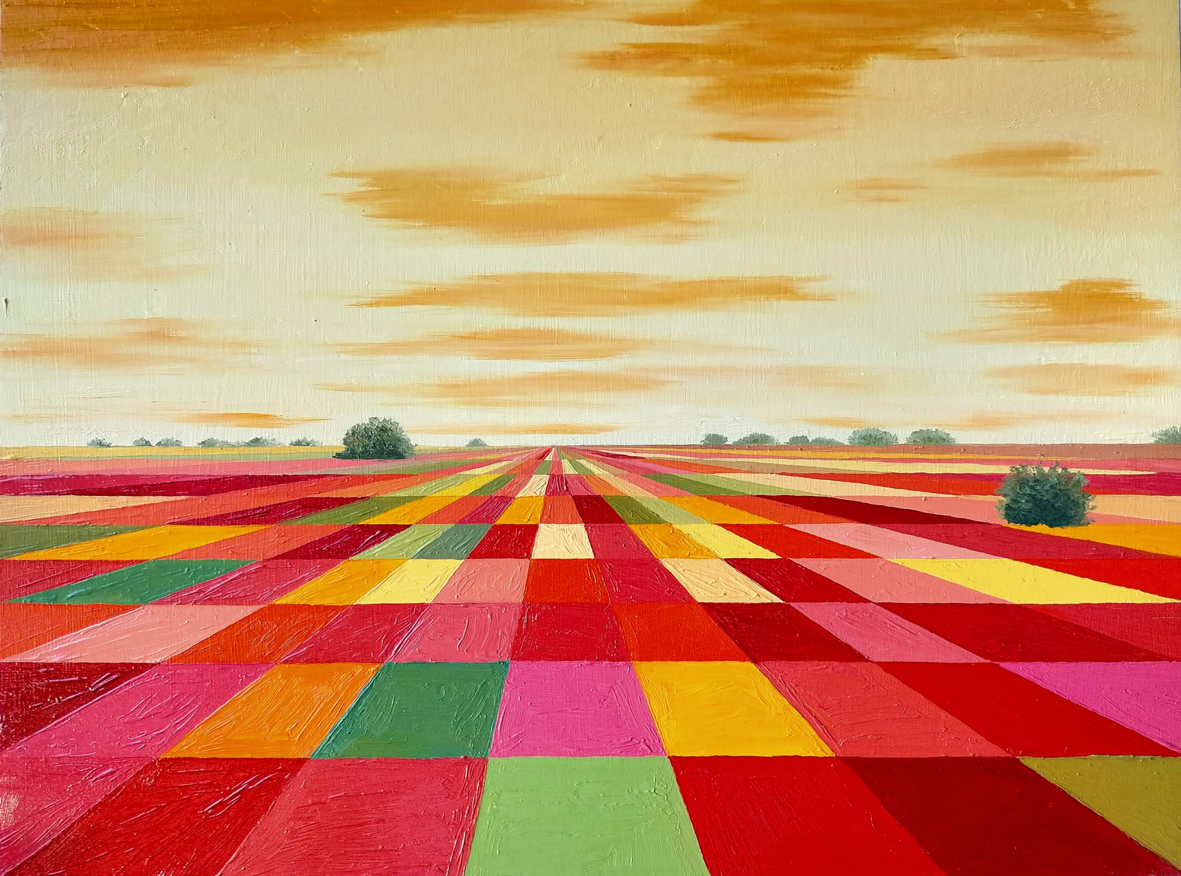 Paisaje de Encinas y Amapolas - ForLoveAtArt