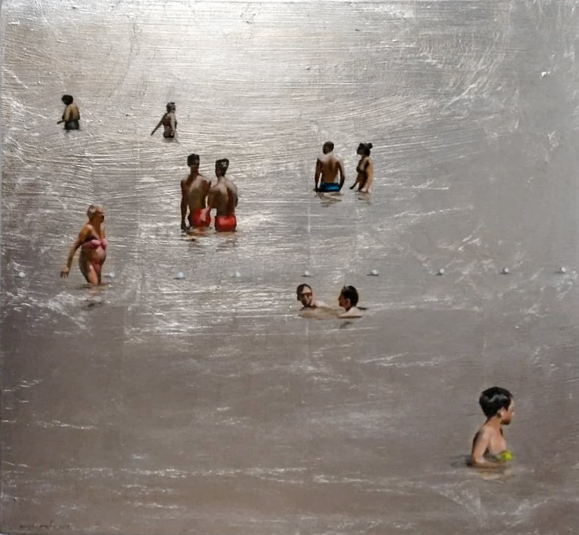 Grupo de bañistas